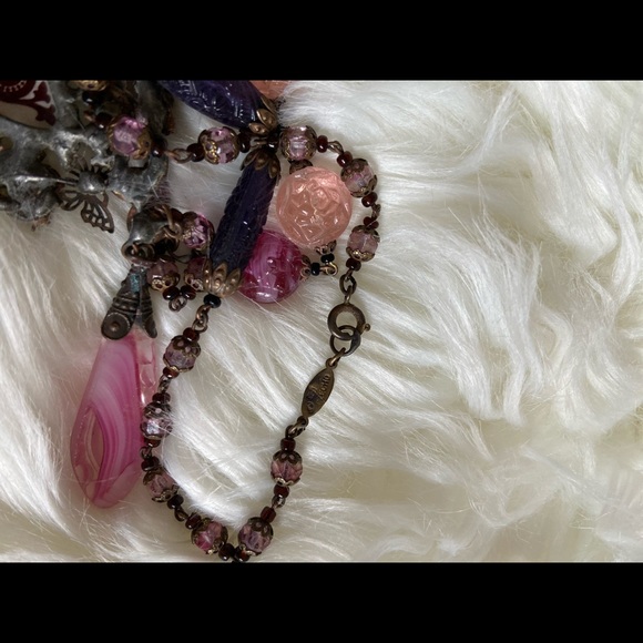 Antique Czecho glass necklace women figures dancing - Picture 4 of 5